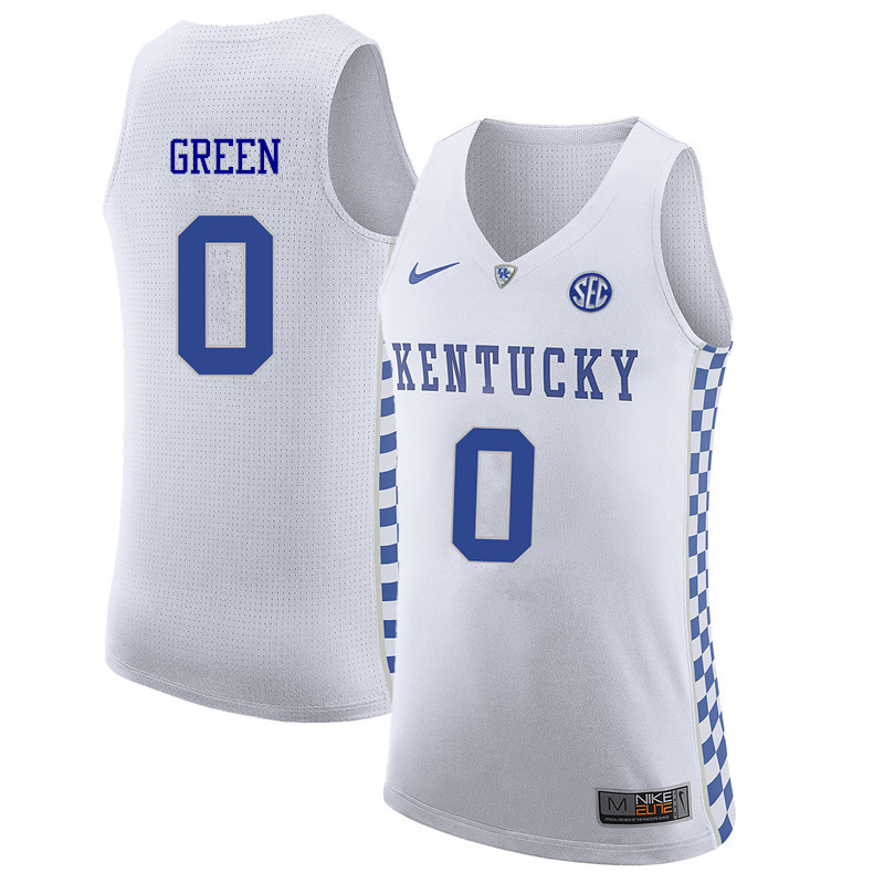 Men Kentucky Wildcats #0 Quade Green College Basketball Jerseys Sale-White